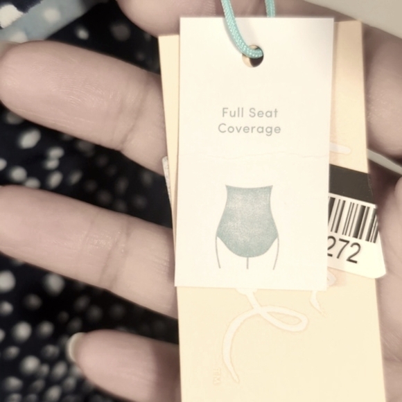 Kona Sol Women's Ruffle Full Coverage One Piece Swimsuit Polka Dots Size 16 NTG - Picture 6 of 16